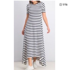 J. crew striped maxi dress
